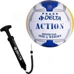 Delta Action El Dikişli 5 Numara Voleybol Topu + Top Pompası