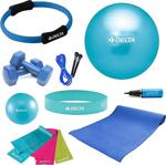 Delta Aerobik Bantli Pts Turkuaz Full Pilates Seti (65 Cm-20 Cm)