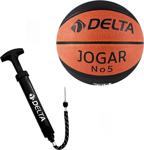 Delta Jogar 5 Numara Dura-Strong Basketbol Topu + Top Pompası