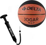 Delta Jogar 7 Numara Dura-Strong Basketbol Topu + Top Pompası