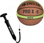 Delta Pro-X No 6 Basketbol Topu + Fonksiyonel Top Şişirme Pompası