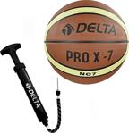 Delta Pro-X No 7 Basketbol Topu + Fonksiyonel Top Şişirme Pompası