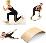 Denge Tahtası Balance Board Yoga Spor Egzersiz Fitnes Platformu 90X30Cm Naturel Kontraplak Depolife