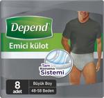 Depend Büyük Boy 8'li Erkek Emici Külot