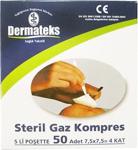 Dermateks Steril Gaz Kompres 7,5 X 7,5 Cm 4 Kat 5'Li Zarf 50 Adet