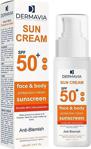 Dermavia Spf+50 Yüz Ve Vücut Koruma Güneş Kremi Leke Karşıtı 100 Ml