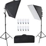 Deyatech Paraflaşh Softbox 50X70Cm 5 Duylu 2Li Video Kit