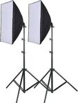 Deyatech Softbox 50X70Cm Tek Duyulu 2 Li Kit Sürekli Işık Youtber Kit Blogger Kit Vlogger Kit