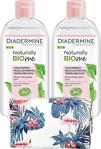 Diadermine Naturally Bio Me Canlandırıcı Micellar Makyaj Temizleme Suyux2 Adet+Çiçekli Makyaj Çanta