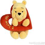 Disney WTP Temalı - Pooh Kalp Halkalı 25 cm Peluş Oyuncak