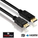 Displayport To Hdmi Kablo Dp Dönüştürücü - 1.8M - Altın Uçlu