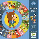 Djeco Bir Gün Yuvarlak Puzzle- 24 Parça - 3+ Yaş