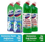 Domestos Çamaşır Suyu Renk Değiştiren Tuvalet Uzmanı 750 Ml X 2 + Dağ Esintisi 750 Ml X 2