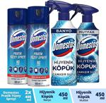 Domestos Hijyenik Köpük Banyo 450 Ml + Mutfak 450 Ml + Pratik Yüzey Spreyi 400 Ml X 2