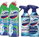 Domestos Tuvalet Uzmanı 750 Ml X 2 + Hijyenik Köpük Banyo 450 Ml + Hijyenik Köpük Mutfak 450 Ml