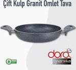 Dora Granitta 22 Cm Çift Kulp Granit Efektli Sahan/Omlet Tavası