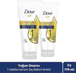 Dove 1 Minute Serum Saç Bakım Kremi Yoğun Onarıcı 170 Ml X2 Adet