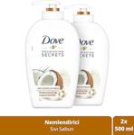 Dove Hindistan Cevizi Yağı Badem Sütü Özlü Nemlendirici Sıvı Sabun 500 Ml X 2