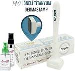 Dr. Pen Ayarlanabilir Dermastamp 140 İğneli Titanyum Derma Stamp Saç İçin Dermaroller