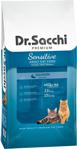 Dr. Sacchi Premium Sensitive Salmon 1 kg Somonlu Yetişkin Kuru Kedi Maması - Açık Paket