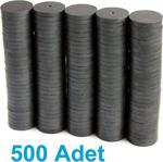 Dünya Magnet 500 Adet 14X3 Yuvarlak Ferrit Mıknatıs - Çok Amaçlı Süsleme Mıknatısı, Magnet