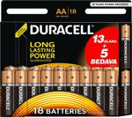 Duracell Alkalin AA (13+5) 18'li Pil