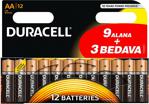 Duracell Alkalin AA (9+3) 12'li Pil