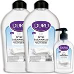 Duru Beyaz Sabun 1500 ml + 1500 ml + 300 ml Sıvı Sabun