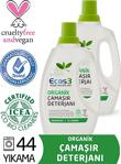 Ecos3 Organik Sıvı Çamaşır Deterjanı 2'Li Set (44 Yıkama) - 1,5 Lt