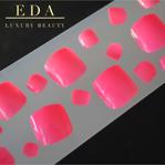 Eda Luxury Beauty Pembe Ayak Takma Tırnak Lüks Parlak Doğal Pedikür Nail Art Toe Nails Pedicure Yapıştırıcılı Set