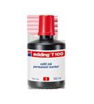 Edding T100 Markör Mürekkebi Permanent Damlalıklı 100 Ml Kırmızı