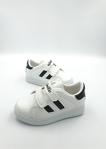 Efolle Beyaz-Siyah Bebek Çocuk Spor Ayakkabı Cırtlı Spor Ayakkabı Enözgür