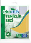 Ekomis Temizlik Bezi 3 Adet Sarı 38 X 32 Cm