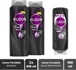 Elidor Esmer Parlaklık Saç Bakım Şampuanı 650 Ml X 2 + Esmer Parlaklık Saç Bakım Kremi 500 Ml