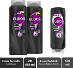 Elidor Esmer Parlaklık Saç Bakım Şampuanı 650 Ml X2 + Besleyici Saç Bakım Kremi 500 Ml