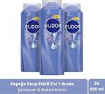 Elidor Kepeğe Karşı Etkili 2'Si 1 Arada 650 Ml 3 Adet Şampuan