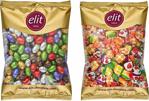 Elit Çikolata Chocoeggy Yumurta 1 Kg- Karışık Meyve Dolgulu Şeker 1 Kg 2'Li Set Glutensiz