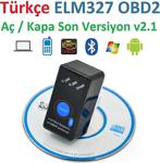 Elm327 Obd2 On Off Türkçe Bluetooth Araç Arıza Tespit Cihazı