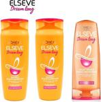 Elseve Loreal Paris Dream Long Onarıcı Şampuan 670 Ml X 2 Adet + Saç Bakım Kremi 360 Ml