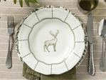 English Home Deer Porselen Çukur Tabak 24 Cm Yeşil