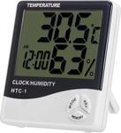 Engpars Htc 1 Dijital Termometre Saat Isı Sıcaklık Nem Ölçer