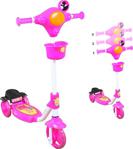 Enhoştoys Kız Çocuk Pembe 3 Teker Frenli Çocuk Scooter Lüx Scooter