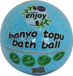 Enjoy Himalaya Tuzlu El Yapımı Banyo Küvet Topu Sabunu Mavi 90-120 Gr