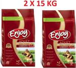 Enjoy Kuzu Etli 15 kg 2'li Paket Yetişkin Kuru Köpek Maması