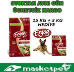 Enjoy Kuzu Etli Ve Pirinçli Köpek Maması 15 Kg + 3 Kg