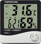 Epazzar Bebek Odası Masaüstü Dijital Termometre Nem Ölçer Higrometre Saat