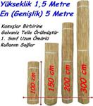 Ersa Hediyelik Kamış Çit Bambu Hasır Yükseklik 1,5 Metre En 5 Metre Doğal Kamış Gölgelik 1,5X5