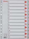 Esselte 1-12 Rakam Separatör, A4, Gri, 100106