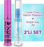 Essence I Love Extreme Crazy Mascara + Kirpik & Kaş Jel Maskara