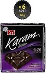 Eti Karam %70 Kakaolu 60 Gr 6'Lı Paket Bitter Çikolata